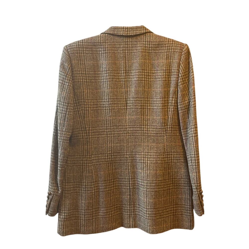 NWT Lauren Ralph Lauren women's glen plaid wool vintage equestrian blazer 4 - Picture 3 of 13